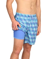 Tailorbyrd Men's Hexagon Swim Shorts