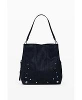 Desigual Women's Medium embroidered faux leather bag