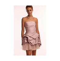 Milla Women's Rosette mini dress in misty rose