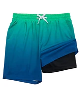 Rokka&Rolla Men's 7" Compression Liner Stretch Swim Trunks Upf 50+