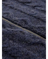 Celtic & Co. Women's British Wool Cable Zip Cardigan