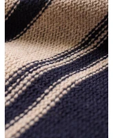 Celtic & Co. Women's Pure Wool Stripe Button Neck Sweater