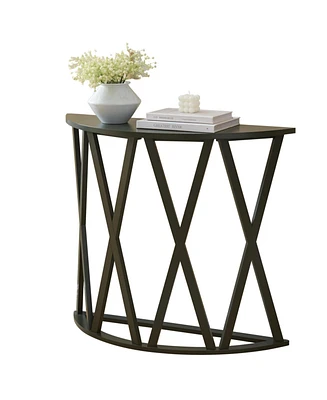 Kings Brand Furniture Vienna Console Table - Semicircular Side Coffee for Living Room, Bedroom