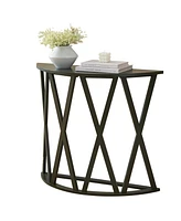 Kings Brand Furniture Vienna Console Table - Semicircular Side Coffee for Living Room, Bedroom