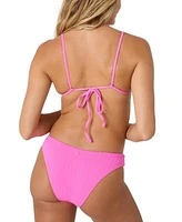Roxy Juniors Haliewa Built Up Triangle Bikini Top Cheeky Scoop Front Bottoms
