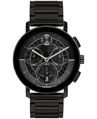 Movado Men's Bold Evolution 2.0 Swiss Quartz Chrono Ionic Plated Black Steel Watch, 42mm
