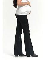 1822 Denim Maternity Better Butter Over the Bump Cargo Bootcut Jean