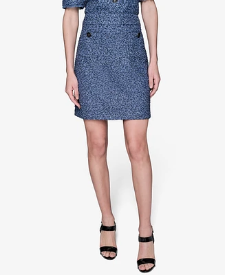 Karl Lagerfeld Paris Women's Embellished A-Line Skirt