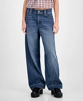 Tinseltown Juniors' Wide Barrel-Leg Jeans