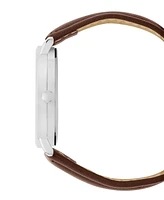 London Fog Unisex Millennium Brown Leather Watch, 40mm