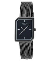 London Fog Unisex Cavern Black Alloy Mesh Watch, 24mm