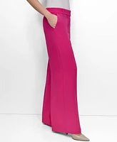 Dkny Petite Aero Crepe Mid Rise Wide Leg Pants