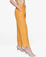 Karl Lagerfeld Paris Women's Pleat-Front Straight-Leg Ankle Pants