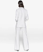 Kalr Lagerfeld Paris Women's Striped Double-Breasted Jacket