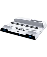 Sony Playstation 5 Slim Disc with Extra Chroma Teal Controller, Charging Usb Hub and MightySkins Decal Voucher + 2 Year Cps Extended Warranty
