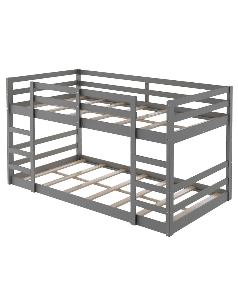 Space-Saving Dual Ladder Bunk Bed for Shared Bedrooms