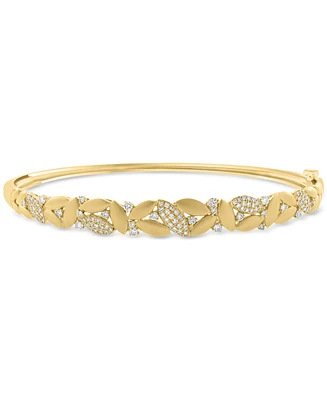 Effy Diamond & Polished Navette Cluster Bangle Bracelet (1/2 ct. t.w.) in 14k Gold