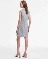 Karl Lagerfeld Paris Women's Abstract Jaquard Knit Dress