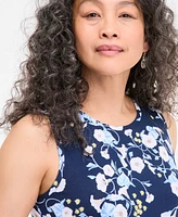 Style & Co Petite Floral-Print Sleeveless Flip Flop Dress, Exclusively at Macy's