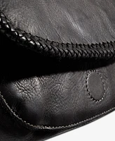 Bolsa Nova Handbags Naples Small Leather Saddle Bag