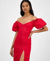 Cindy Castro New York Women's Gabriela Off-the-Shoulder Midi Dress