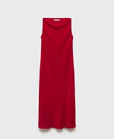 Mango Women's Satin Midi Dress