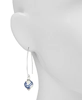 Patricia Nash Silver-Tone Flower Bead Threader Earrings