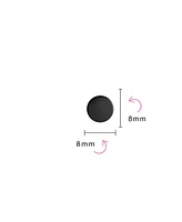 Bling Jewelry d Black Bar Bell 8MM Round Illusion Faux Ear Plug Earrings Surgical Steel 16G