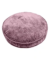 Edie@Home Delmonico Chenille Decorative Pillow, 16" Round