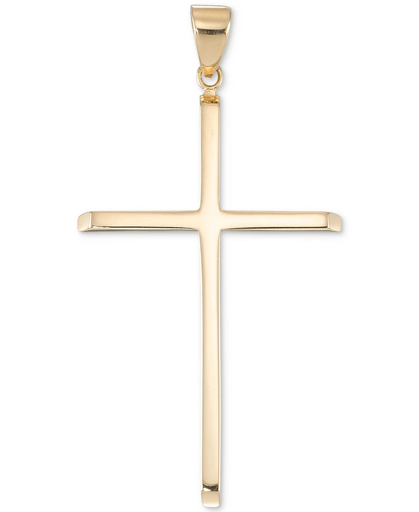 High Polished Classic Cross Pendant in 10k Gold