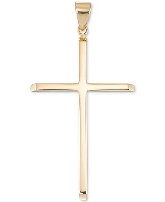 High Polished Classic Cross Pendant in 10k Gold