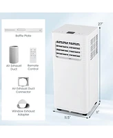 Gymax 8000 Btu Portable Air Conditioner 3-in-1 Ac Unit w/ Dehumidifier & Fan Sleep Mode & 24H Timer