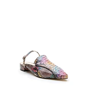 Alterre Women's Painted Snake Twiggy Customizable Pointed Loafer Slides