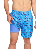Tailorbyrd Men's Abstract Sharks Swim Shorts