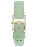 Anne Klein Women's Quartz Casual Mint Polyurethane Leather and Gold-Tone Metal Alloy Watch, 25mm