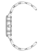 Anne Klein Women's Quartz Modern White Enamel and Silver-Tone Metal Alloy Watch, 30mm