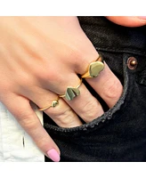The Lovery Gold Heart Signet Ring 14K Gold