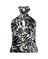 Lands' End Plus Criss Cross Halter Tankini Top