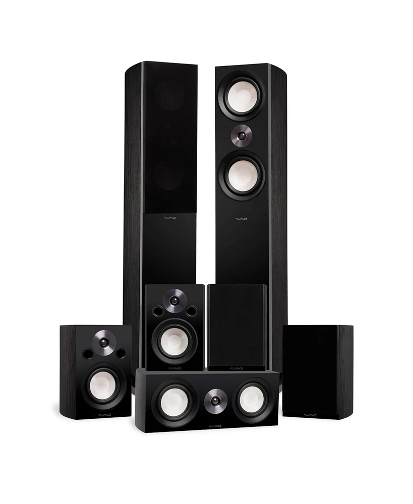 Fluance Reference Surround Sound Home Theater 7.0 Channel Speaker System including 3-Way Floorstanding Towers, Center Channel, Surrounds and Rear Surr