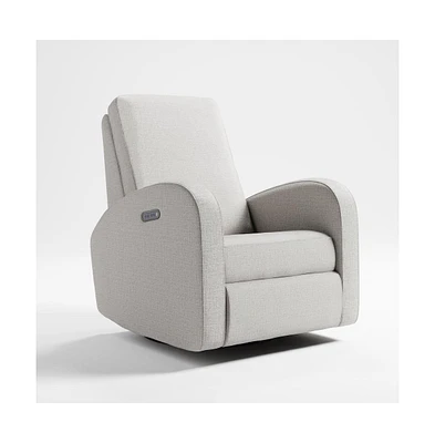 Storkcraft Santa Monica Power Recliner Swivel Glider (Steel Basketweave)
