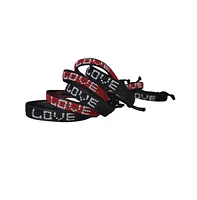 Black & White Love Beaded Bracelet – Handmade with Purpose