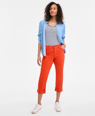 Style & Co Women's Mid-Rise Curvy Capri Jeans, Exclusively at Macy's