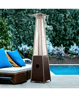 41000 Btu Steel Propane Triangular Pyramid Standing Patio Heater