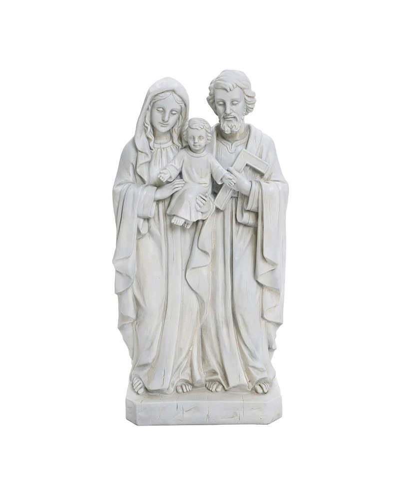 LuxenHome Off White Polyresin Holy Family 1.6-Feet Tall Statue