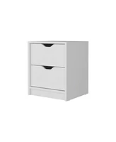 Smart Nightstand with 2 Drawers and Tech Integration