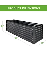 Best Choice Products 8x2x2ft Outdoor Metal Raised Garden Bed, Planter Box for Vegetables, Flowers