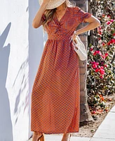 Cupshe Women's Sunny Vibes Geo Print Maxi Beach Dress