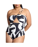 Eloquii Plus String One Shoulder With Front Cut-Out