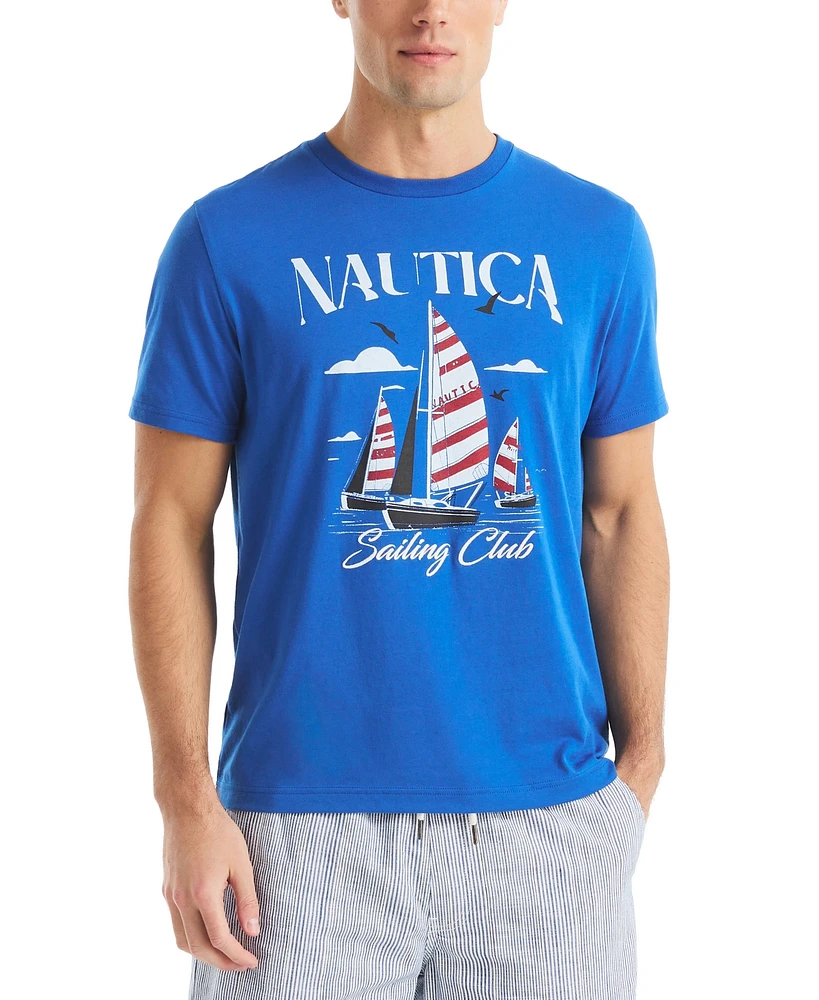 Nautica Men's Sailing Club Logo Graphic T-Shirt