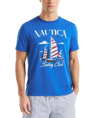 Nautica Men's Sailing Club Logo Graphic T-Shirt